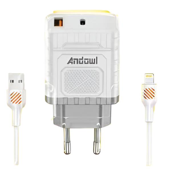 Ταχυφορτιστής 30W με USB και Καλώδιο Lightning Andowl Q-CD97B