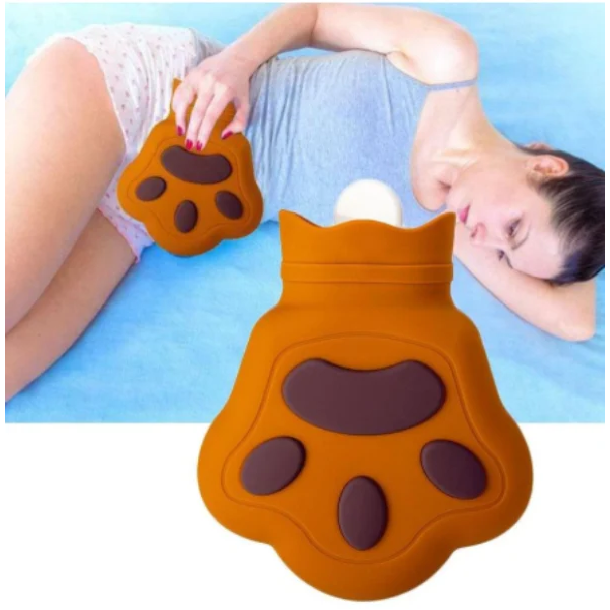 Θερμοφόρα Σιλικόνης σε Σχήμα Πατούσας 450ml – Hot Water Bottle Paw - Image 2