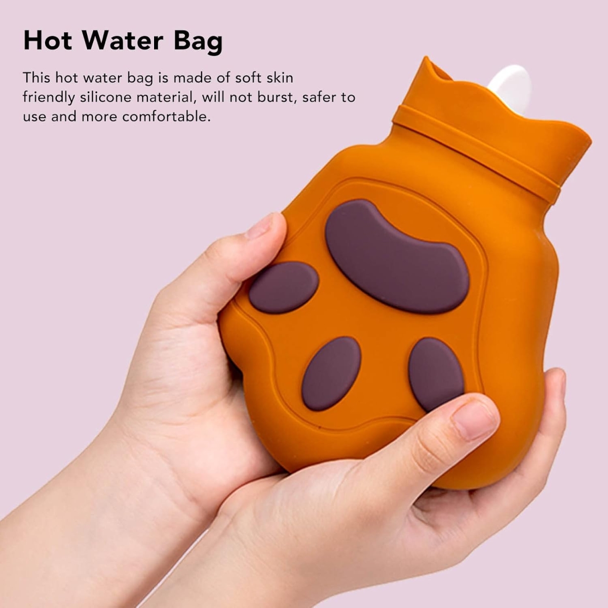 Θερμοφόρα Σιλικόνης σε Σχήμα Πατούσας 450ml – Hot Water Bottle Paw - Image 6