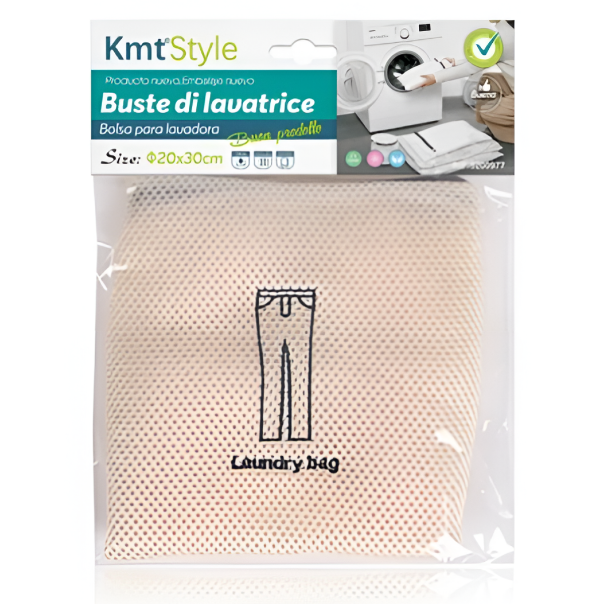 Θήκη Πλυντηρίου για Ρούχα με Φερμουάρ 30x20cm Kmt Style 5200977 - Image 2