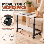 Τραπεζάκι Laptop με Ρυθμιζόμενο Ύψος 45-85cm & Ροδάκια A61-004