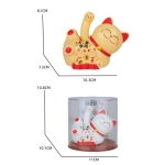Ηλιακή γάτα τύχης Maneki Neko με κινούμενο χέρι σε 2 χρώματα