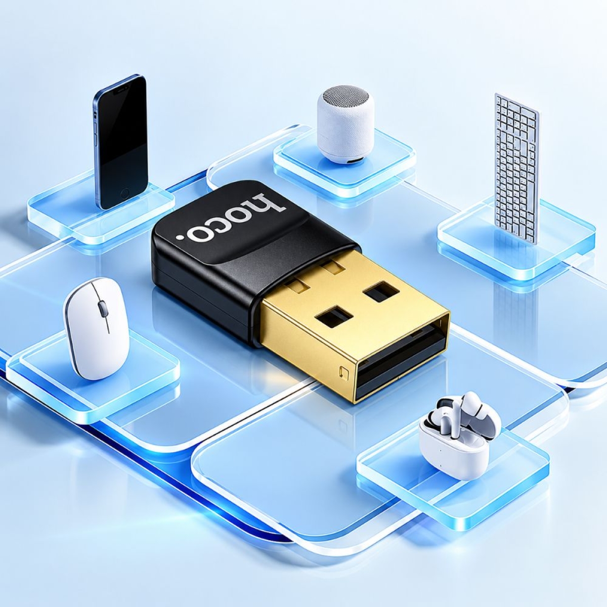 USB Bluetooth Adapter HOCO UA100 6.0 για Windows PC