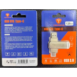 USB Flash Drive 128GB USB 3.0 με Διπλή Σύνδεση USB και Type-C OTG Technovo