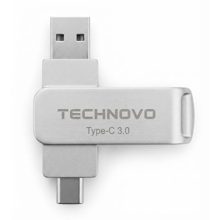 USB Flash Drive 32GB USB 3.0 με Διπλή Σύνδεση USB και Type-C OTG Technovo