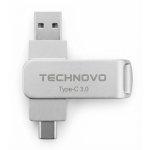 USB Flash Drive 64GB USB 3.0 με Διπλή Σύνδεση USB και Type-C OTG Technovo