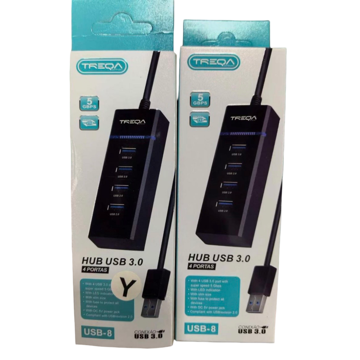 USB Hub 4 Θυρών USB 3.0 5Gbps Μαύρο TREQA USB-8