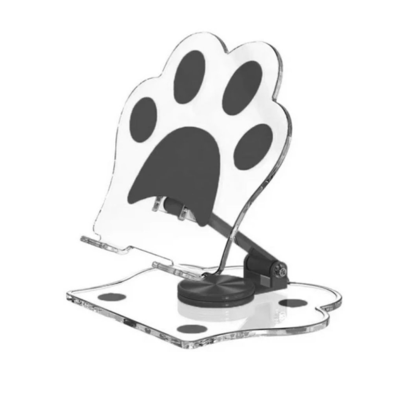 Βάση Κινητού και Tablet MY-7257 Paw Μαύρη Ρυθμιζόμενη