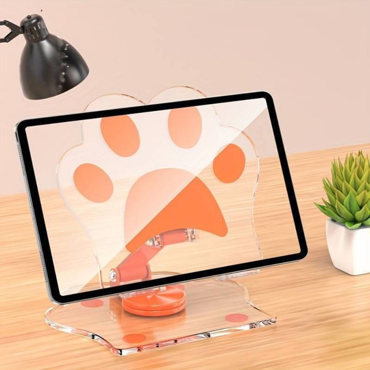 Βάση Κινητού και Tablet MY-7257 Paw Μαύρη Ρυθμιζόμενη