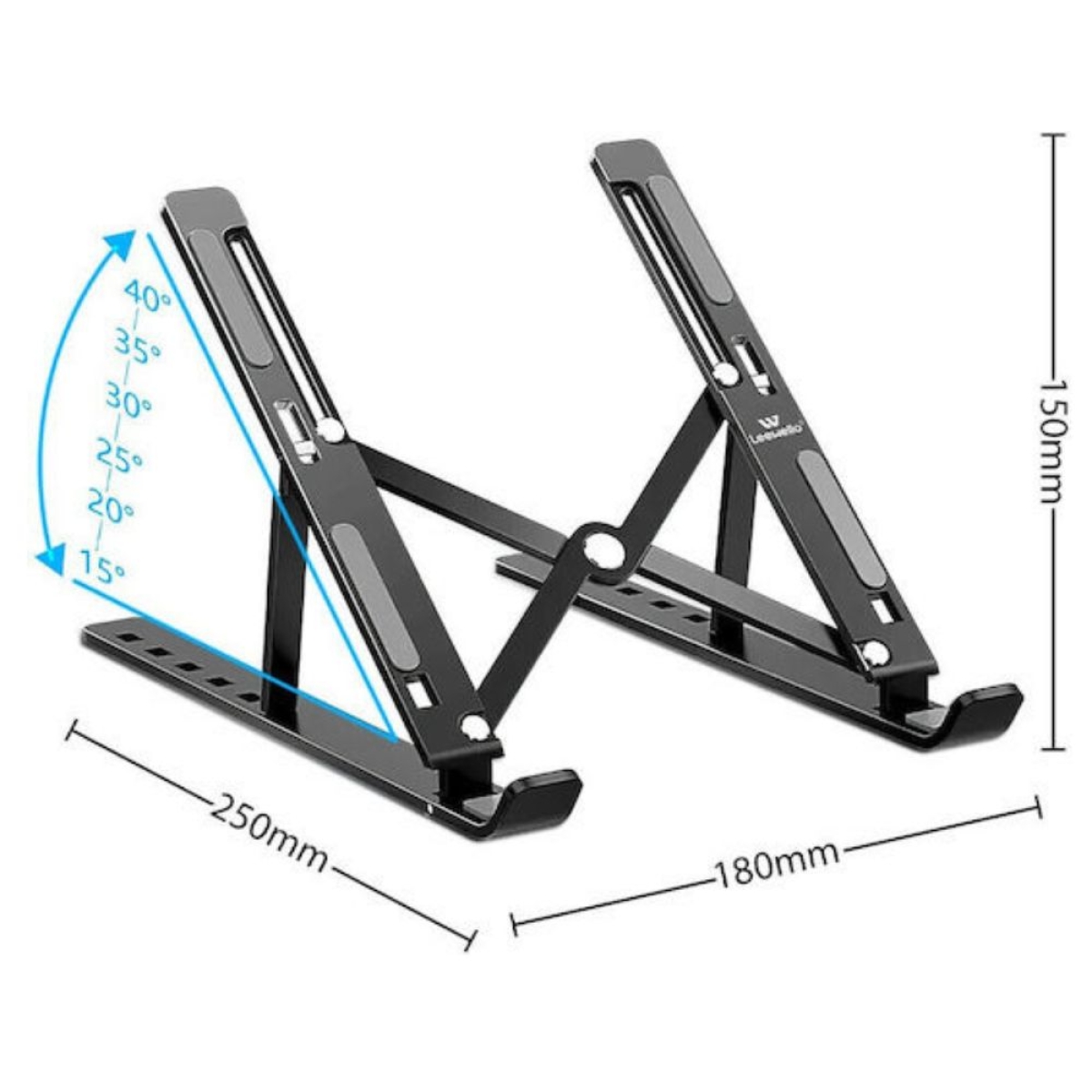 Βάση Laptop Leewello LW-169 Μαύρη για Οθόνες έως 18″