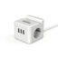 Winning Star ST-1002 Πολύπριζο Κύβος 2500W με 2 Πρίζες, 3 USB, Βάση Κινητού & Φωτισμό – 2m