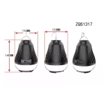 ZQS1317 Αύρματο Ηχείο Bluetooth & Ασύρματη Εξωτερική Λάμπα για Κάμπινγκ 2 σε 1